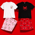 Dúo Pijamas Hombre Araña & Hello Kitty 🕷️❤️